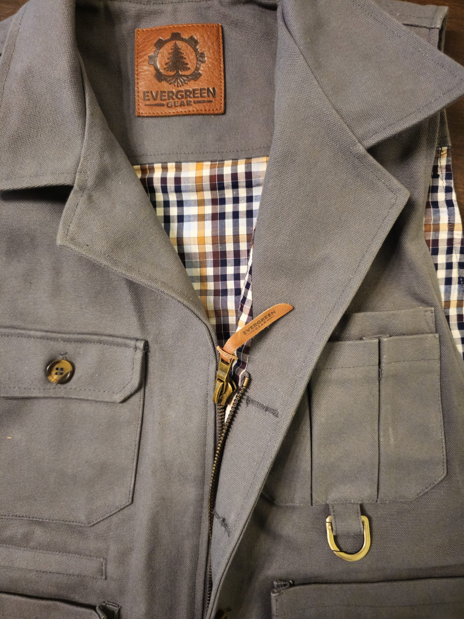 The Grey “Iron Tradesman” tool vest with concealed carry holsters