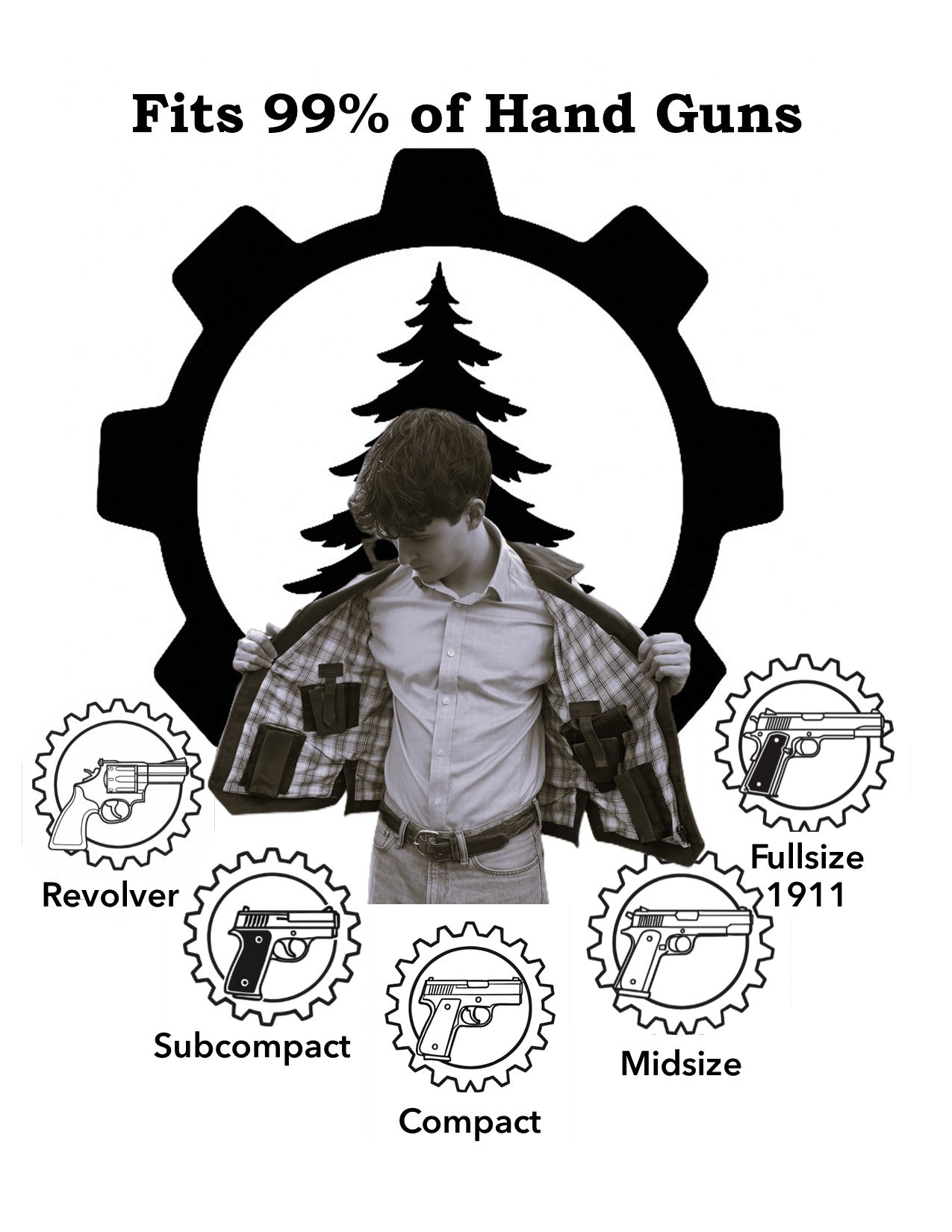 The Grey “Iron Tradesman” tool vest with concealed carry holsters