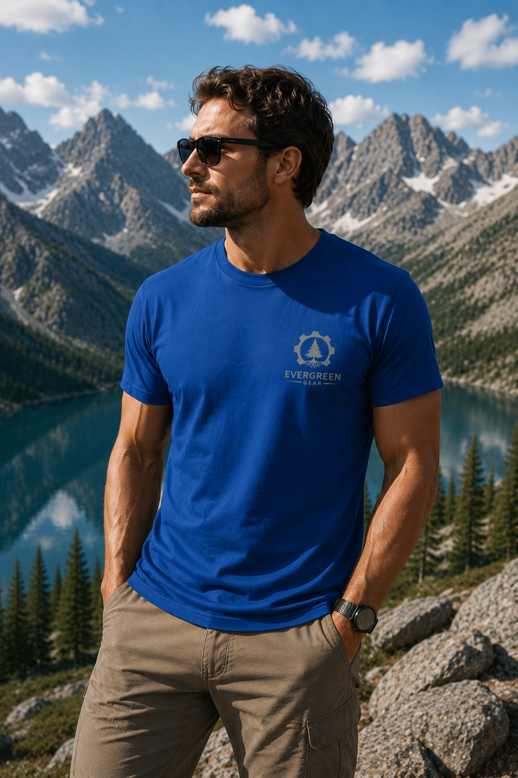 Royal Blue USA-Made 100% Ringspun Cotton T-Shirt